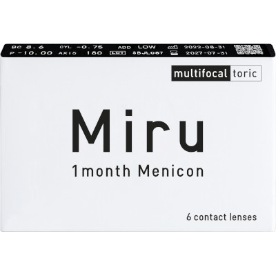 Miru 1 month Menicon Multifocal Toric 6er Box